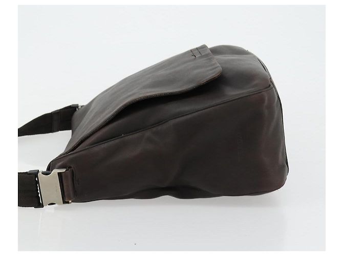 Borsa a Spalla PRADA in Pelle Marrone Argento bs35255 - vista 5