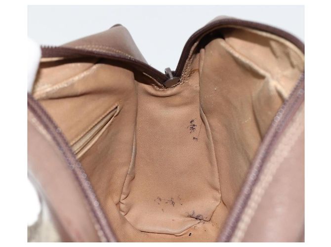 Sac à bandoulière GUCCI GG Supreme Web Sherry Line en PVC Beige Or Auth 182413 - vue 19