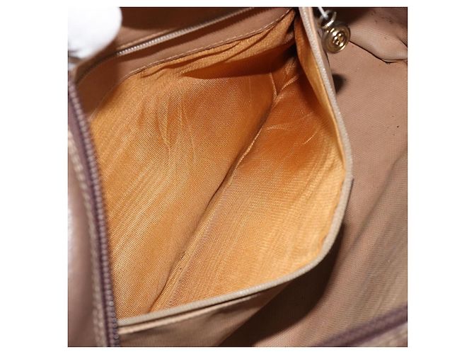Sac à bandoulière GUCCI GG Supreme Web Sherry Line en PVC Beige Or Auth 182413 - vue 22