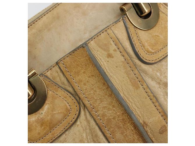 Chloé Borsa Chloe in pelle beige oro Auth 180029 D'oro - vista 15