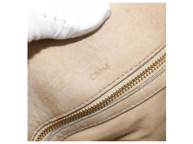 Chloé Borsa Chloe in pelle beige oro Auth 180029 D'oro - vista 17