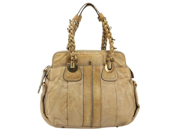 Chloé Borsa Chloe in pelle beige oro Auth 180029 D'oro - vista 2