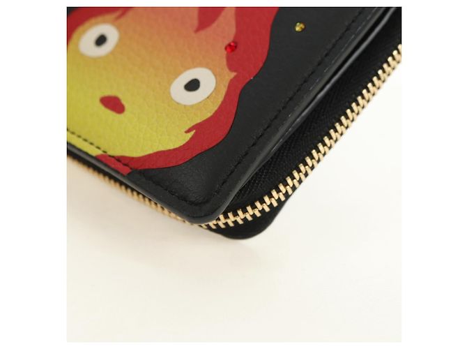 LOEWE Collaborazione Ghibli Portafoglio Compatto Pelle Nero Oro Auth 182050SM D'oro - Ansicht 14