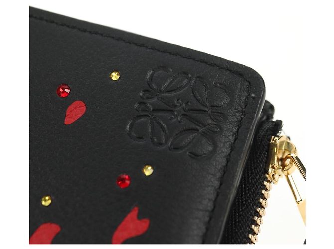 LOEWE Collaborazione Ghibli Portafoglio Compatto Pelle Nero Oro Auth 182050SM D'oro - Ansicht 17