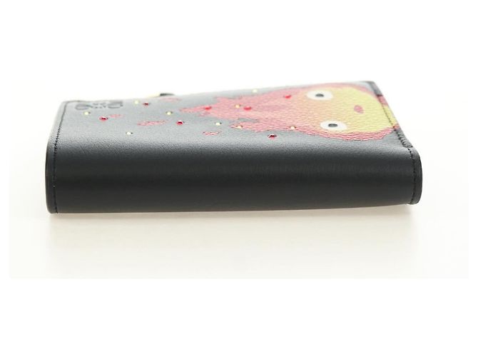 LOEWE Collaborazione Ghibli Portafoglio Compatto Pelle Nero Oro Auth 182050SM D'oro - Ansicht 4