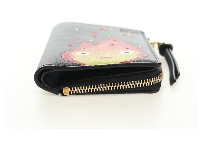 LOEWE Collaborazione Ghibli Portafoglio Compatto Pelle Nero Oro Auth 182050SM D'oro - Ansicht 6