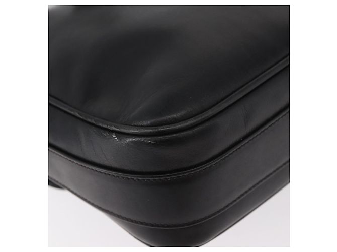 Borsa a tracolla GUCCI Web Sherry Line in pelle nera e oro Auth 182260 Nero D'oro - vista 13