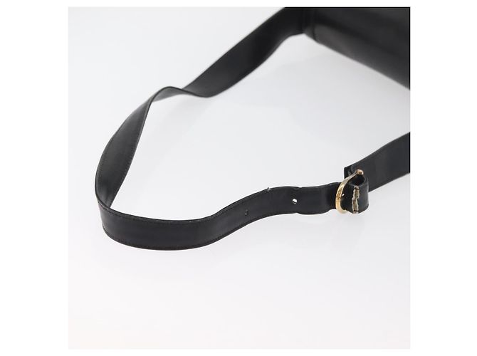Borsa a tracolla GUCCI Web Sherry Line in pelle nera e oro Auth 182260 Nero D'oro - vista 7