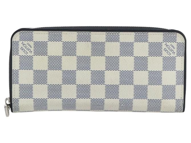 LOUIS VUITTON Damier Azur Zippy Wallet Vertical Long Wallet N62632 Auth 181462A - vista 2