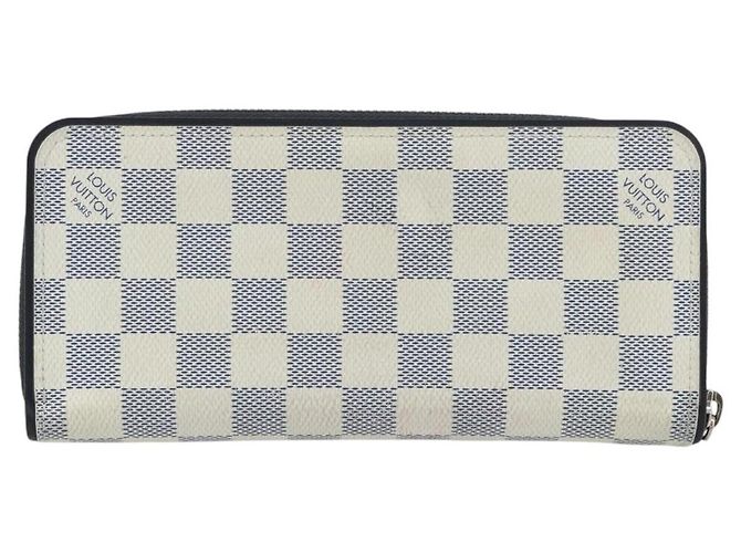 LOUIS VUITTON Damier Azur Zippy Wallet Vertical Long Wallet N62632 Auth 181462A - vista 3