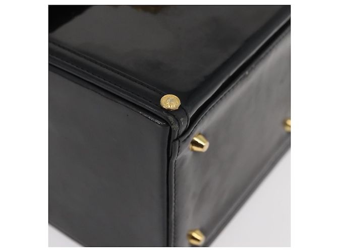 Borsa Gianni Versace in vernice nero e oro Auth BA13187 D'oro - vista 10