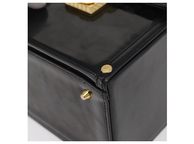 Borsa Gianni Versace in vernice nero e oro Auth BA13187 D'oro - vista 11