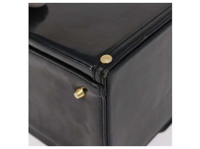Borsa Gianni Versace in vernice nero e oro Auth BA13187 D'oro - vista 13