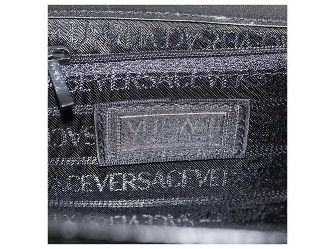 Borsa Gianni Versace in vernice nero e oro Auth BA13187 D'oro - vista 15