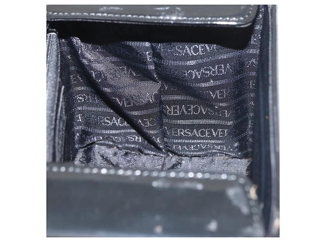 Borsa Gianni Versace in vernice nero e oro Auth BA13187 D'oro - vista 18