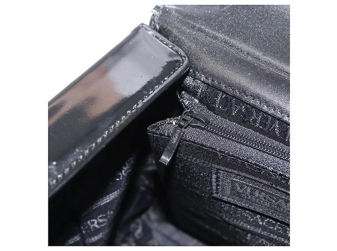 Borsa Gianni Versace in vernice nero e oro Auth BA13187 D'oro - vista 20
