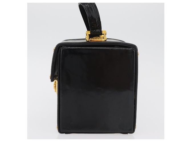 Borsa Gianni Versace in vernice nero e oro Auth BA13187 D'oro - vista 4