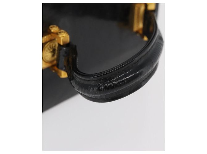 Borsa Gianni Versace in vernice nero e oro Auth BA13187 D'oro - vista 7