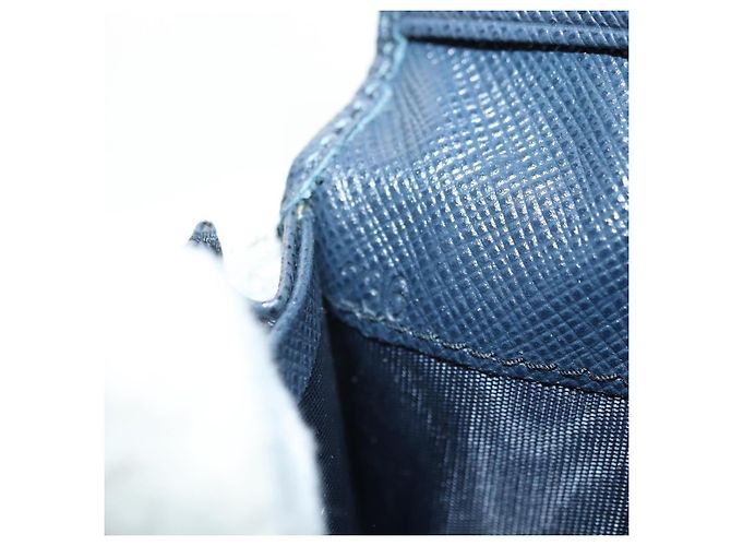 Saffiano Tarjetero PRADA de piel Safiano Navy Silver 2MC122 Auth am11686V Plata Azul marino - vista 18