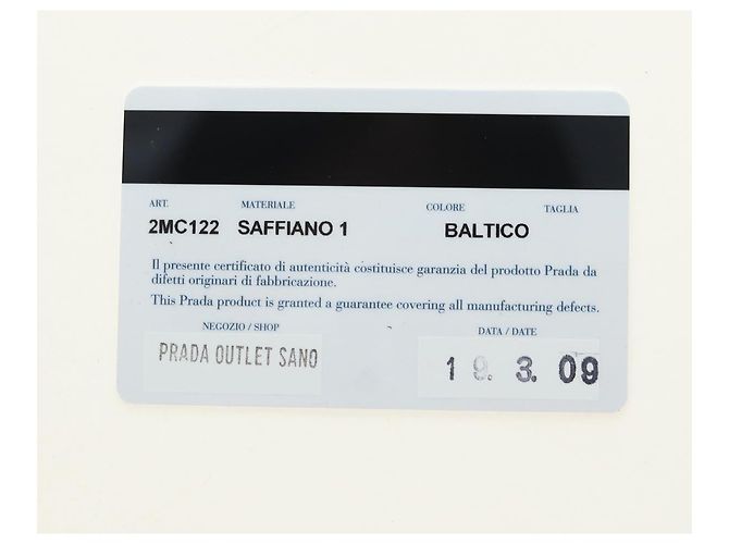 Saffiano Tarjetero PRADA de piel Safiano Navy Silver 2MC122 Auth am11686V Plata Azul marino - vista 19