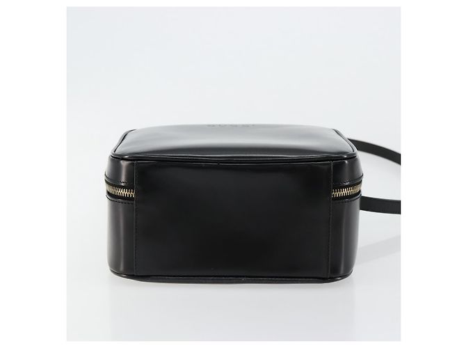 Beauty Case GUCCI Bamboo Vernice 2way Nero Oro 000 270 0323 Auth 180050 D'oro - vista 11