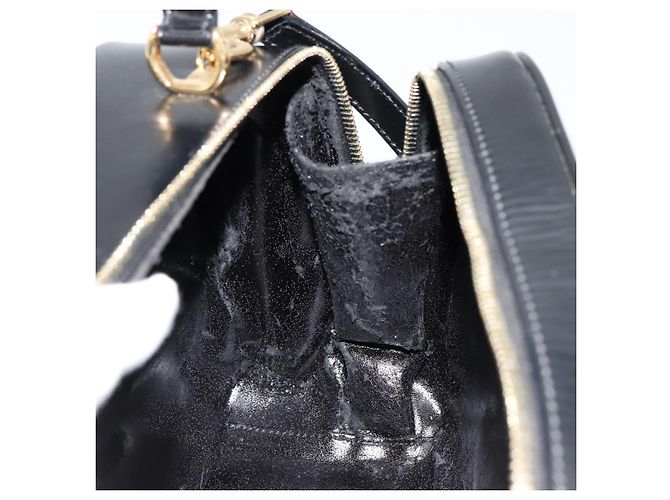 Beauty Case GUCCI Bamboo Vernice 2way Nero Oro 000 270 0323 Auth 180050 D'oro - vista 19