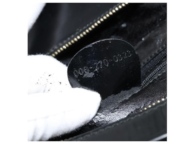 Beauty Case GUCCI Bamboo Vernice 2way Nero Oro 000 270 0323 Auth 180050 D'oro - vista 23