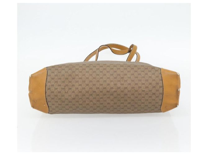 Borsa GUCCI Micro GG Supreme Web Sherry Line in PVC Beige 002 983 0174 Auth 181764 D'oro - vista 9