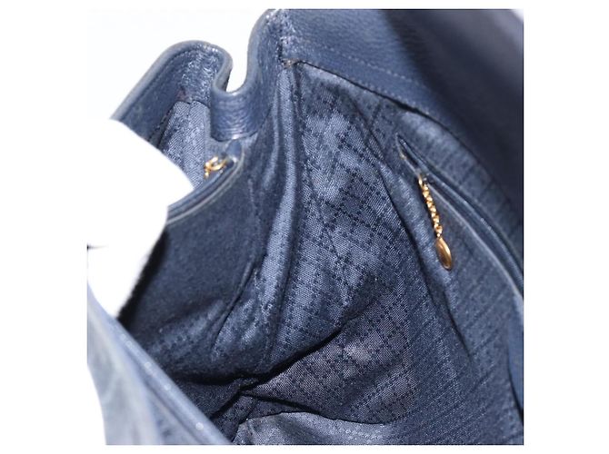 Borsa Tote GUCCI Bamboo in scamosciato blu navy e oro 002 123 0322 Auth 180219 D'oro - vista 19