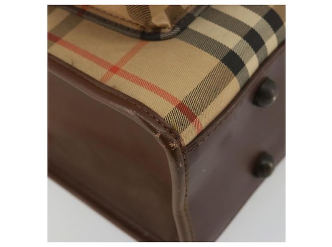 Borsa Business Burberrys Nova Check in tela 2way Beige Auth 180196 - vista 13