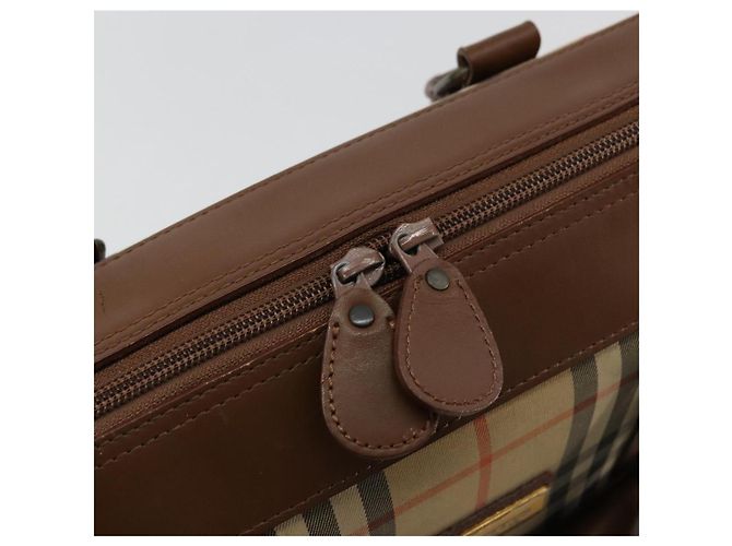 Borsa Business Burberrys Nova Check in tela 2way Beige Auth 180196 - vista 17