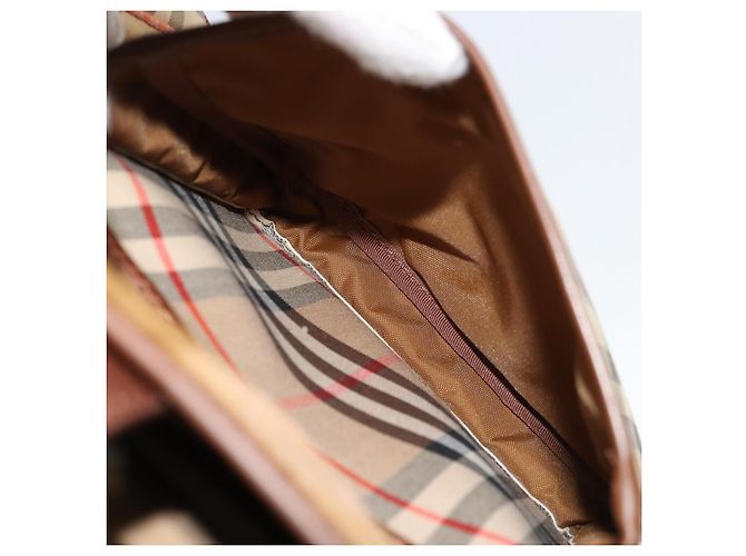 Borsa Business Burberrys Nova Check in tela 2way Beige Auth 180196 - vista 23