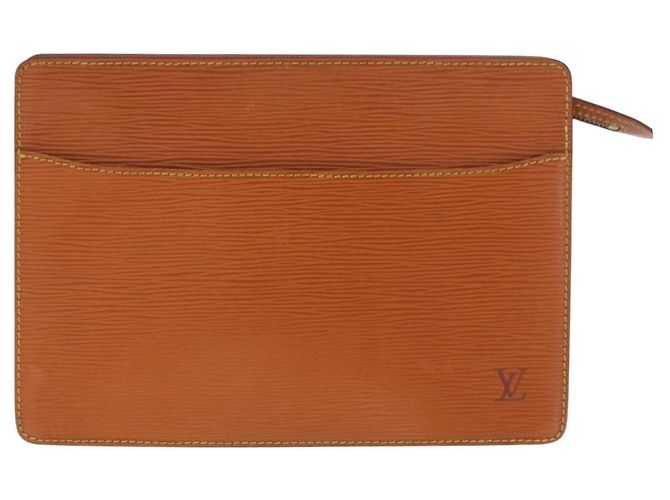 LOUIS VUITTON Epi Pochette Homme Clutch Marrone Zipangu M52528 Auth BA13179 - vista 2