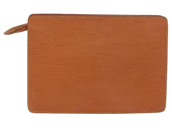 LOUIS VUITTON Epi Pochette Homme Clutch Marrone Zipangu M52528 Auth BA13179 - vista 3