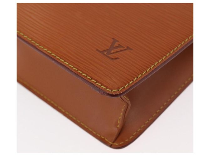LOUIS VUITTON Epi Pochette Homme Clutch Marrone Zipangu M52528 Auth BA13179 - vista 9