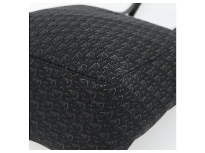 Borsa a Spalla Christian Dior Trotter Canvas Nera Argento Auth 182504A Nero - vista 10