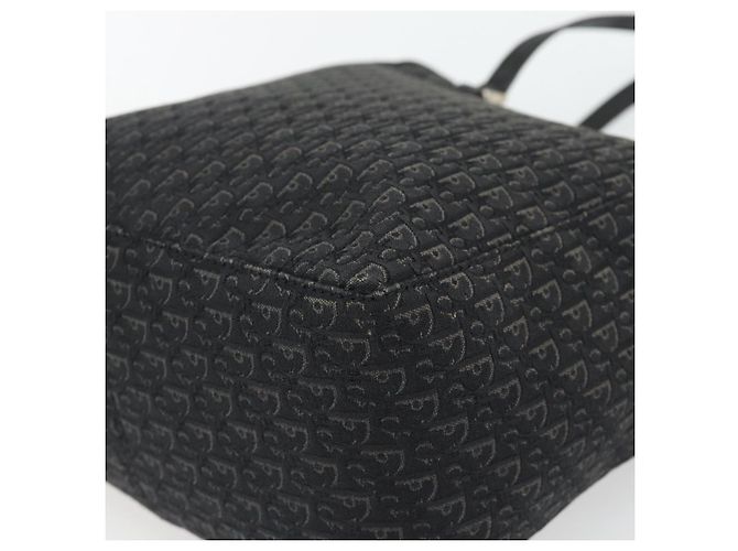 Borsa a Spalla Christian Dior Trotter Canvas Nera Argento Auth 182504A Nero - vista 12