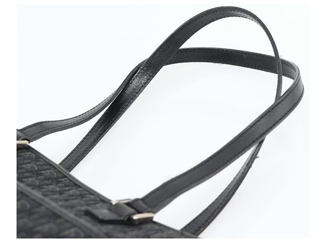 Borsa a Spalla Christian Dior Trotter Canvas Nera Argento Auth 182504A Nero - vista 8