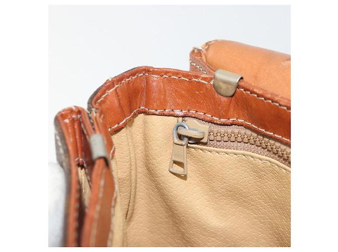 Céline Borsa a Spalla CELINE Macadam Canvas PVC Pelle Marrone Oro Auth BA13077 D'oro - vista 20