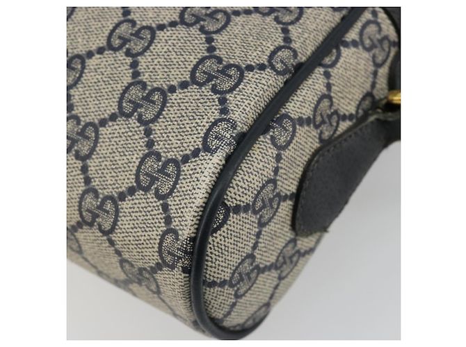 Borsa a tracolla GUCCI GG Supreme Sherry Line PVC Blu Navy Oro 119 02 087 Auth BA13075 D'oro - vista 12