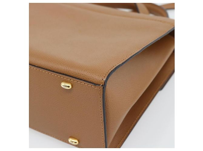 Céline Borsa CELINE in pelle 2way Marrone Oro Auth 182814 D'oro - vista 14