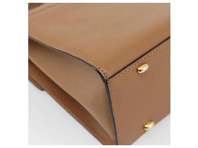 Céline Borsa CELINE in pelle 2way Marrone Oro Auth 182814 D'oro - vista 15