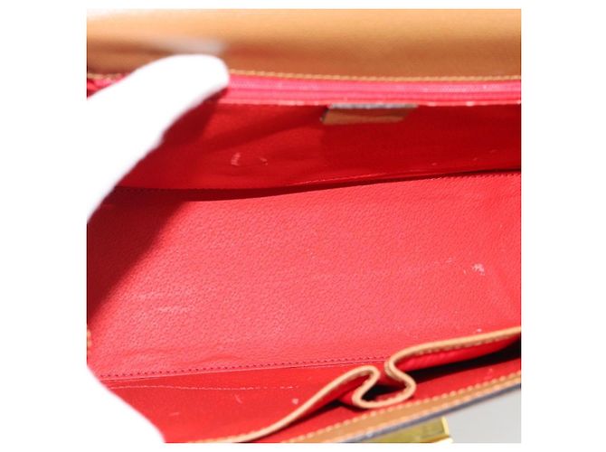 Céline Borsa CELINE in pelle 2way Marrone Oro Auth 182814 D'oro - vista 19