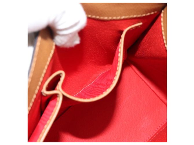 Céline Borsa CELINE in pelle 2way Marrone Oro Auth 182814 D'oro - vista 24