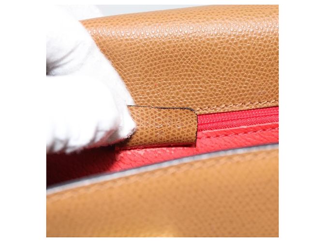 Céline Borsa CELINE in pelle 2way Marrone Oro Auth 182814 D'oro - vista 26