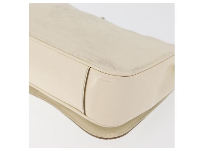 Borsa a Spalla Salvatore Ferragamo Gancini in Pelle Bianco Oro Auth BA13137 D'oro - vista 13