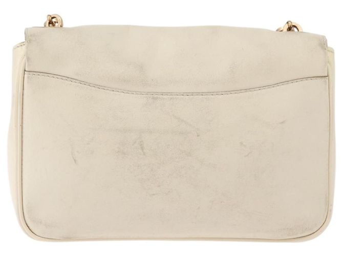 Borsa a Spalla Salvatore Ferragamo Gancini in Pelle Bianco Oro Auth BA13137 D'oro - vista 3