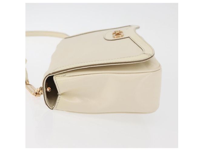 Borsa a Spalla Salvatore Ferragamo Gancini in Pelle Bianco Oro Auth BA13137 D'oro - vista 5
