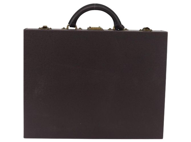 LOUIS VUITTON Taiga President Briefcase Acajou M30006 LV Auth 181846 Marrone - vista 3