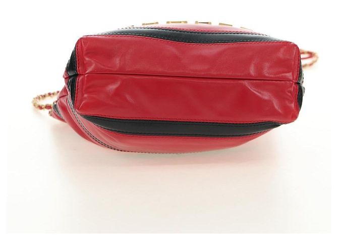 CHANEL Chanel 22 Mini Bag Lammfell 2way Rot Gold CC Authentisch 181415SM Golden - Ansicht 12